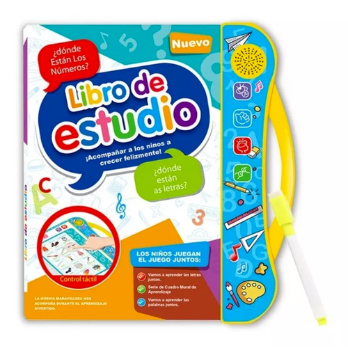 Libro de estudio infantil con sonidos para fácil aprendizaje