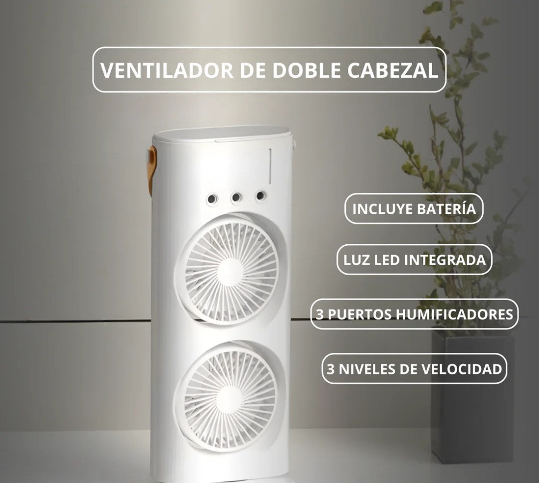 Ventilador Doble Con Humificador