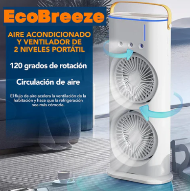 Ventilador Doble Con Humificador